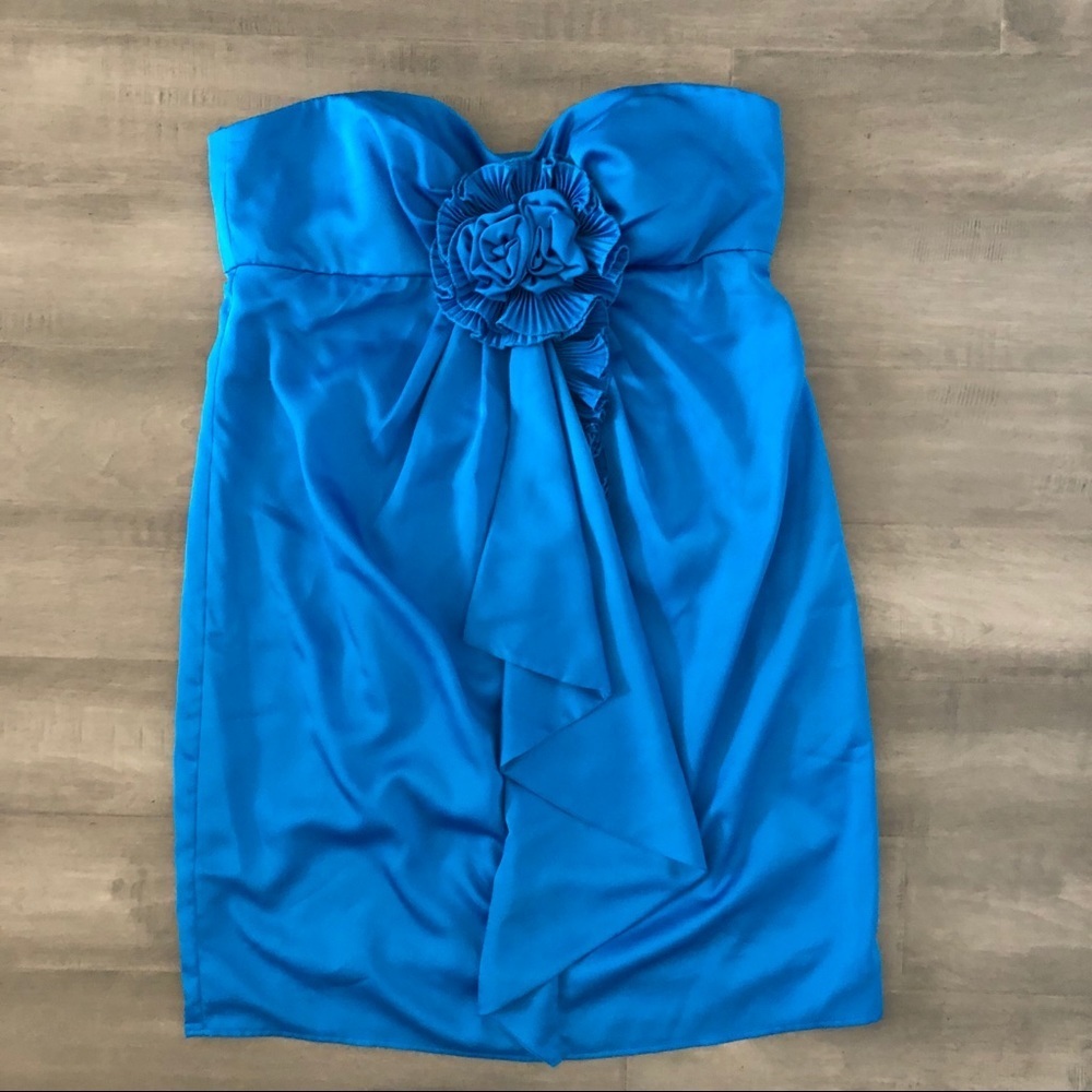 MAX&CLEO Strapless blue dress size 12